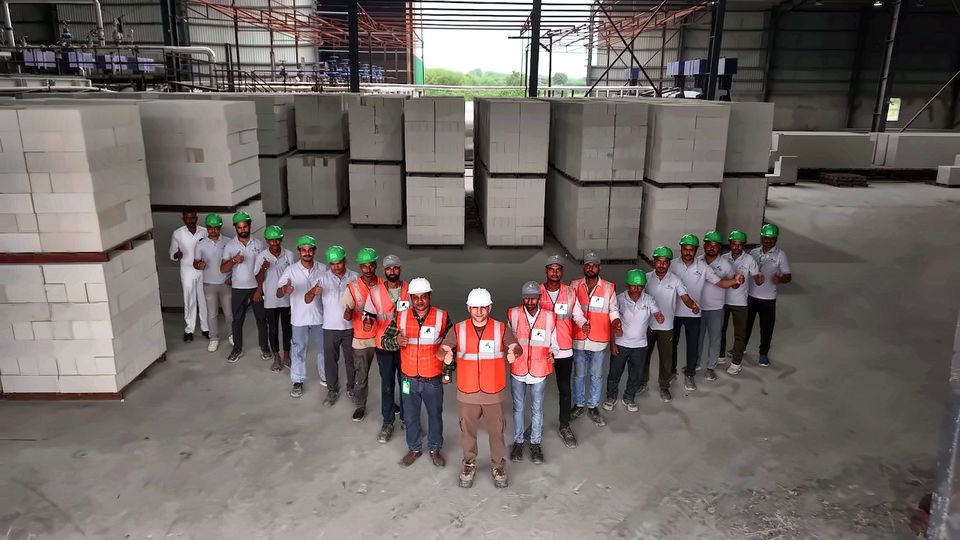 The Brickcem team at the plant in Salod